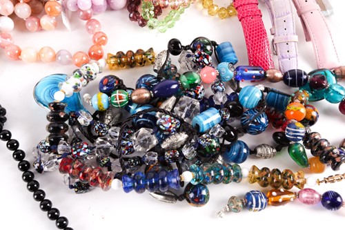 Lot 105 - A quantity of beaded necklaces and bracelets...