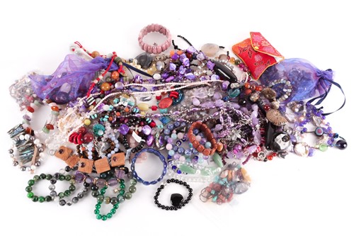 Lot 145 - A large quantity of beaded necklaces including...