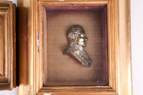 Lot 207 - A 19th century plaster high-relief bust of...