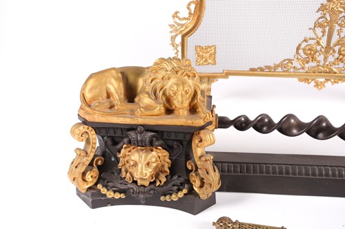 Lot 148 - A French 19th century cast iron and ormolu...