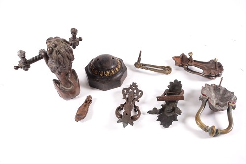 Lot 206 - A collection of 19th-century metalware door...