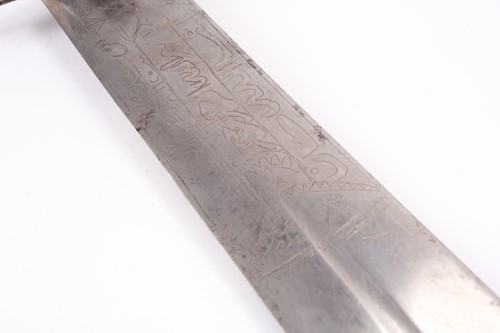 Lot 355 - A 19th century Sudanese Kaskara sword, with...