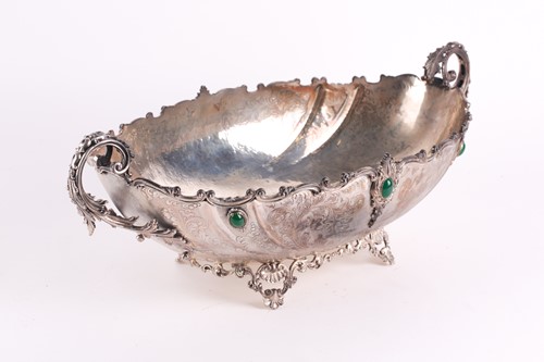Lot 269 - A large oval Continental silver basket, (800...