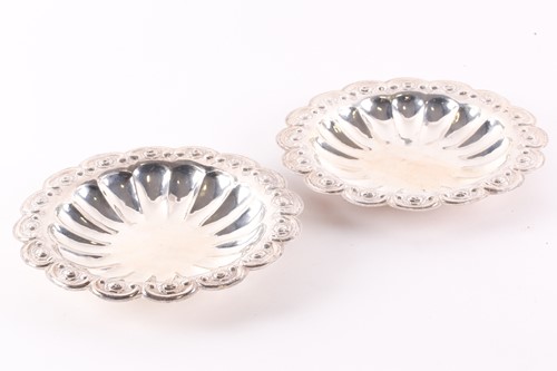Lot 257 - A pair of 19th-century Mexican silver lobed...