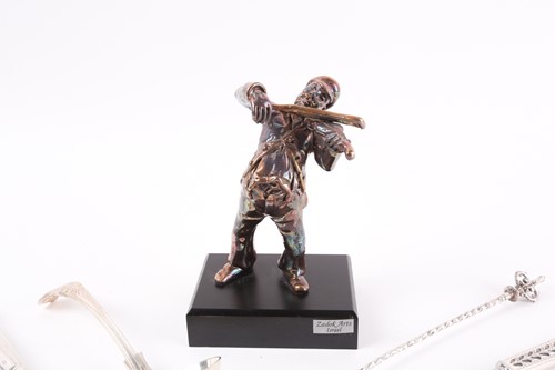 Lot 251 - A Zadok Arts of Israel sterling silver figure...