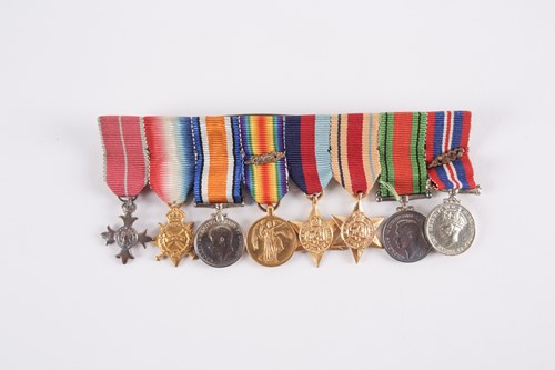 Lot 352 - Inter-War OBE group of miniature medals...