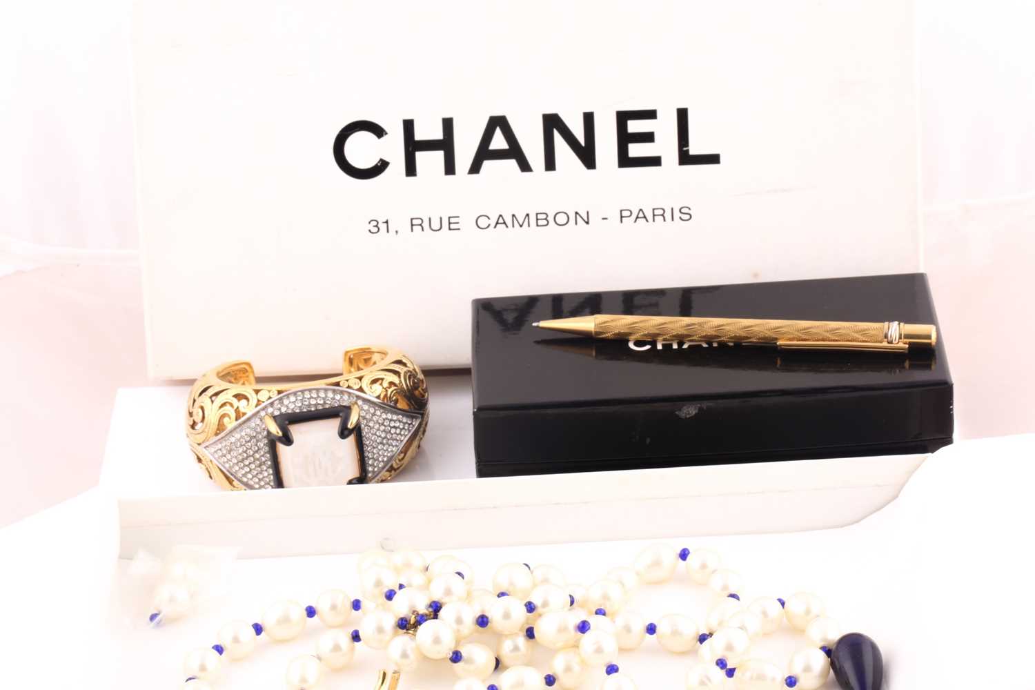 Lot 234 A collection of Chanel costume jewellery,