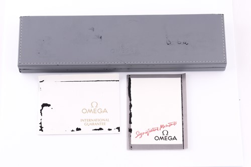 Lot 590 - An Omega gold plated quartz wristwatch, the...