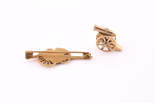 Lot 95 - A French artillery brooch; cast, with French...