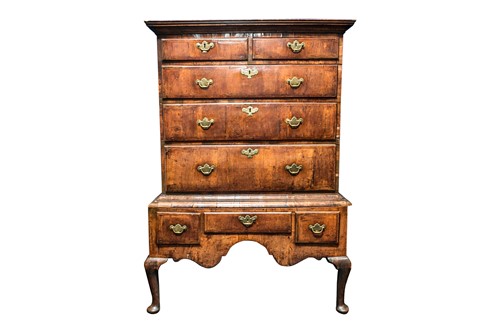 Lot 240 - An early 18th-century oak and walnut chest on...