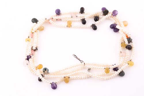 Lot 210 - A multi-strand freshwater pearl necklace...