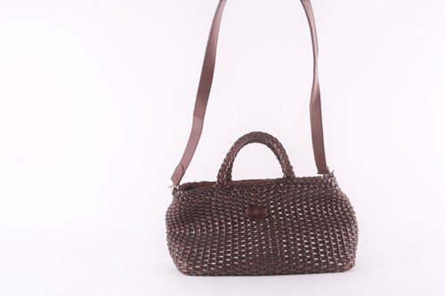 Lot 508 - A Mulberry brown woven leather handbag with...