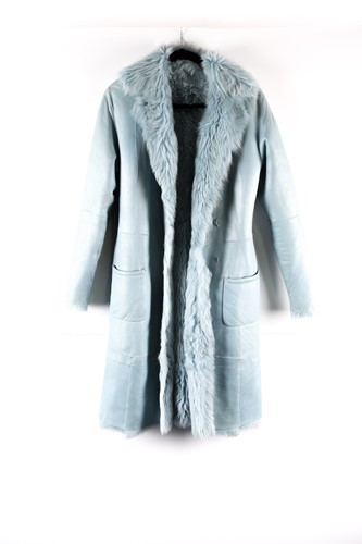 Lot 486 - A Laurel pale blue sheepskin reversable coat,...