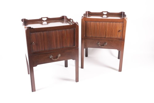 Lot 218 - A pair of George III style mahogany tray...