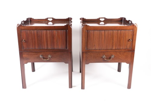 Lot 218 - A pair of George III style mahogany tray...