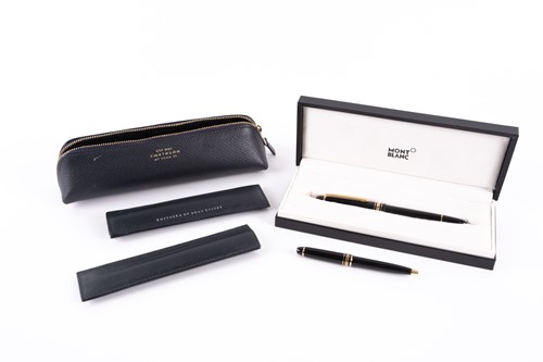 Lot 320 - A Montblanc Meisterstuck 146 black fountain...