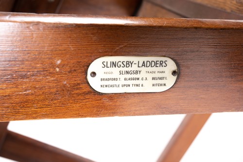 Lot 214 - A pair of 'Slingsby- Ladders' stained pine...