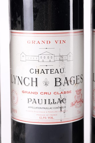 Lot 290 - Three bottles of 1989 Chateau Lynch Bages...