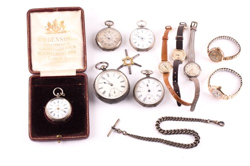 Lot 736 - Four lady's 9 carat gold wristwatches; a...