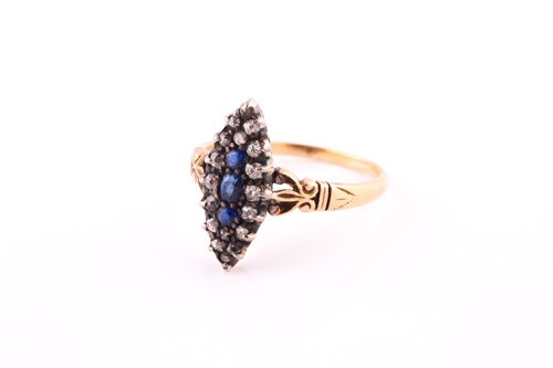 Lot 377 - A late Victorian sapphire and diamond...