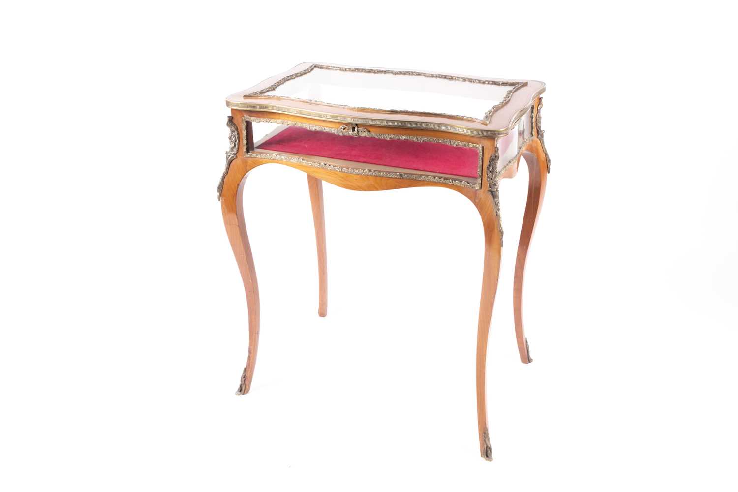 Lot 209 - A Louis XV style mahpgany cartouch topped...