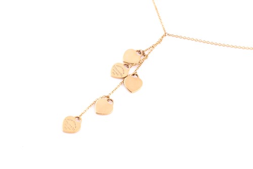 Lot 570 - Tiffany & Co., an 18 carat gold necklace with...