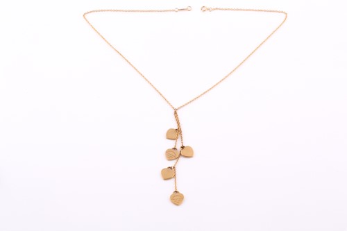 Lot 570 - Tiffany & Co., an 18 carat gold necklace with...