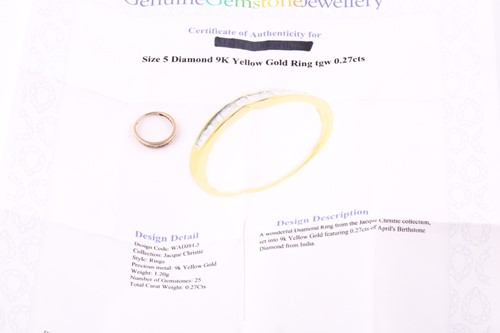 Lot 593 - A collection of diamond and coloured diamond...