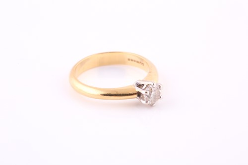 Lot 72 - A diamond single-stone ring, the brilliant-cut...