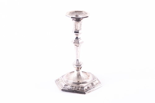 Lot 832 - A George I period silver taperstick, London...