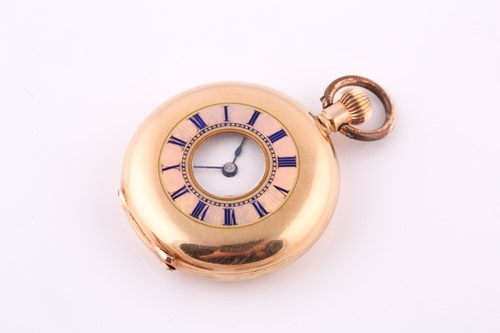 Lot 742 - A ladies pocket watch The polished cover with...