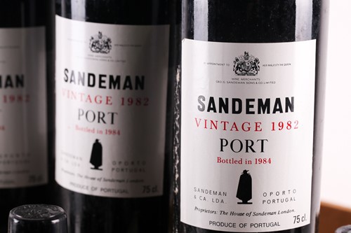 Lot 274 - Ten bottles of Sandeman Vintage Port, 1982, in...