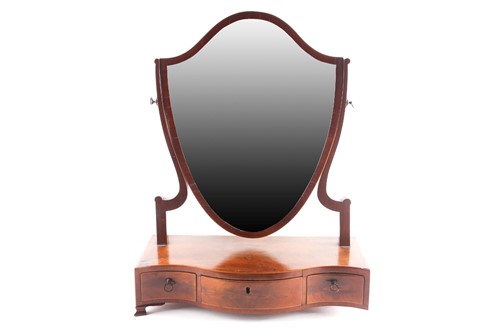 Lot 138 - A George II/III mahogany swing toilette mirror,...
