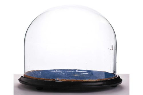 Lot 270 - A Victorian large circular section glass dome...