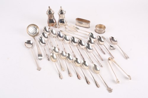 Lot 760 - A collection of silver and white metal...