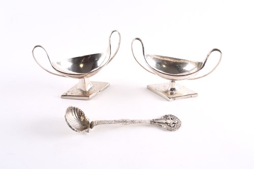 Lot 757 - A pair of 19th century cast white metal...