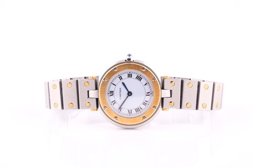 Lot 723 - A ladies Santos wristwatch by Cartier The 27mm...