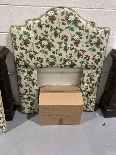 Lot 10 - A pair of floral chintz upholstered serpentine...