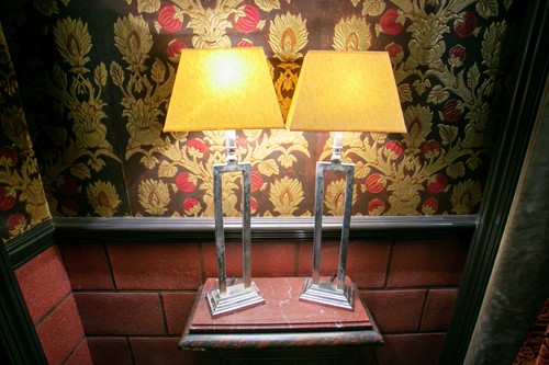 Lot 111 - A pair of Art Deco style silver plated wicket...