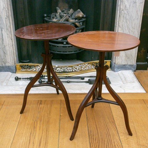 Lot 116 - A pair of George III style mahogany circular...