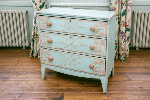 Lot 14 - A 19th century painted and simulated pine...