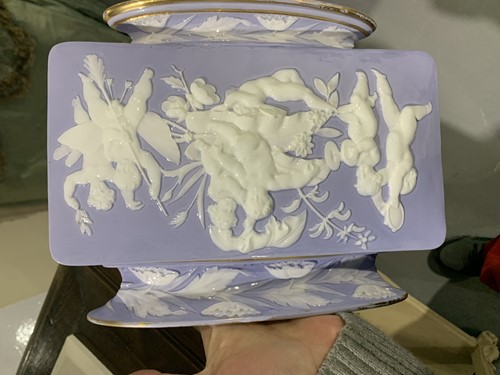 Lot 81 - A 19th century French porcelain vase of...