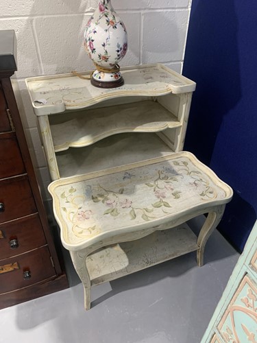 Lot 97 - A pair of Louis XV style painted and...