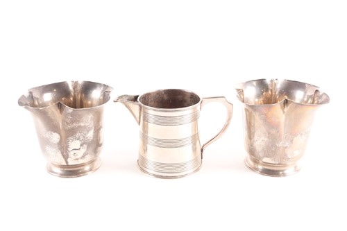 Lot 818 - A pair of Edwardian silver beakers, London...