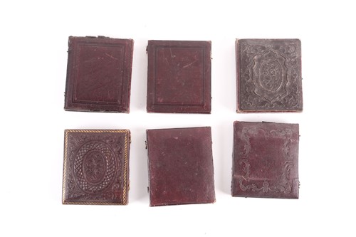 Lot 231 - A collection of six Victorian leather-cased...