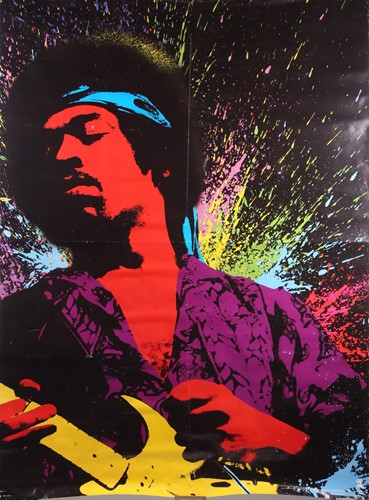 Lot 222 - Jimi Hendrix: a large double poster of Hendrix...
