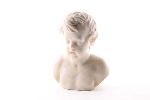 Lot 198 - A late 19th or early 20th century white marble...