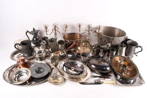 Lot 830 - A large quantity of silver plate, 19th century...