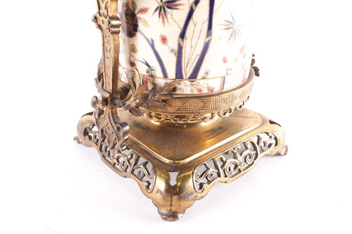 Lot 527 - A Zsolnay aesthetic period lamp, late 19th...