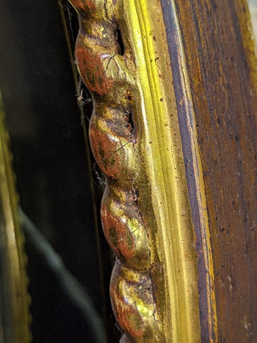 Lot 131 - A pair of George III Adam style gilt framed...